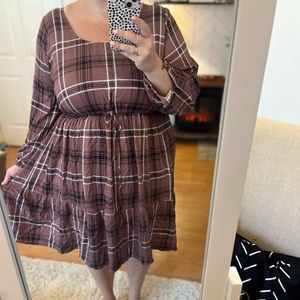 Torrid Pink Plaid Dress